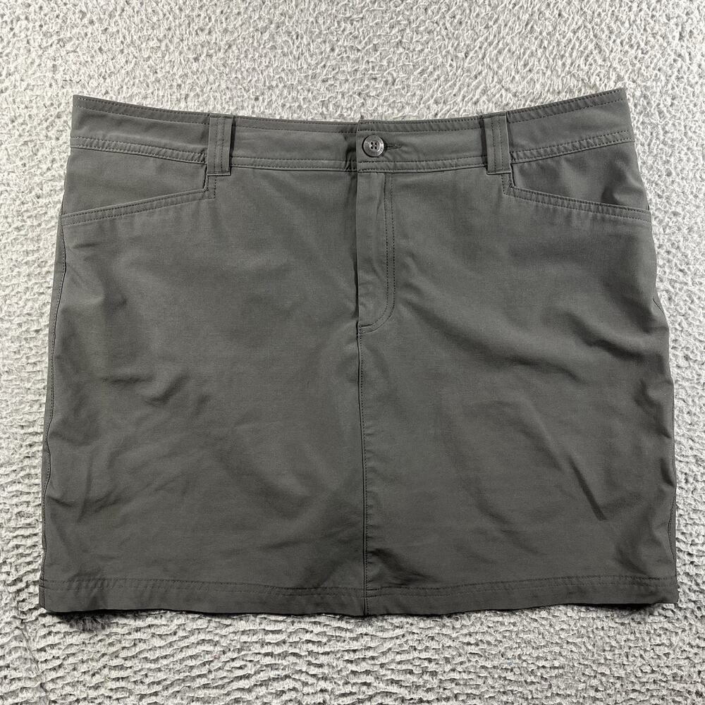 Eddie Bauer Adventurer 2.0 Travex Skort Womens 14 Gray Hiking Golf Travel Skirt